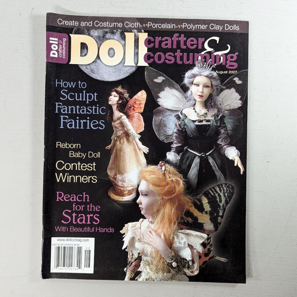 Doll crafter and costuming magazine AUG 2007, doll making magazine